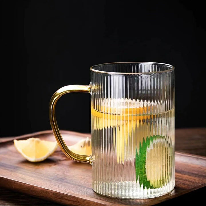 300Ml Glass Water Cup with Handle