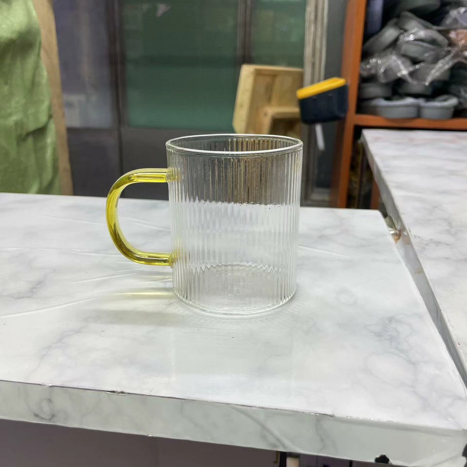 300Ml Glass Water Cup with Handle