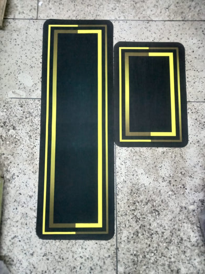 2pcs Kitchen mats with rubber super non-slip underside