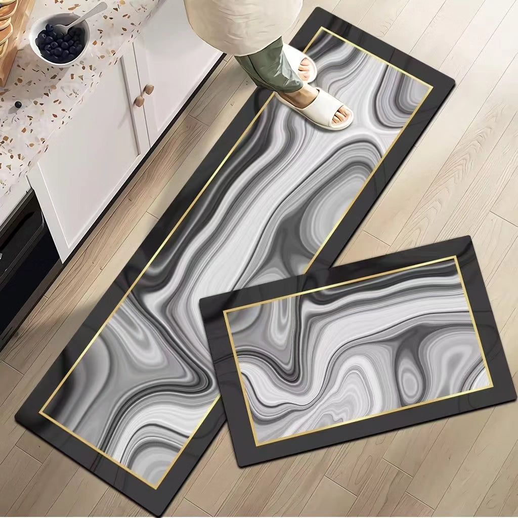 2pcs Kitchen mats with rubber super non-slip underside