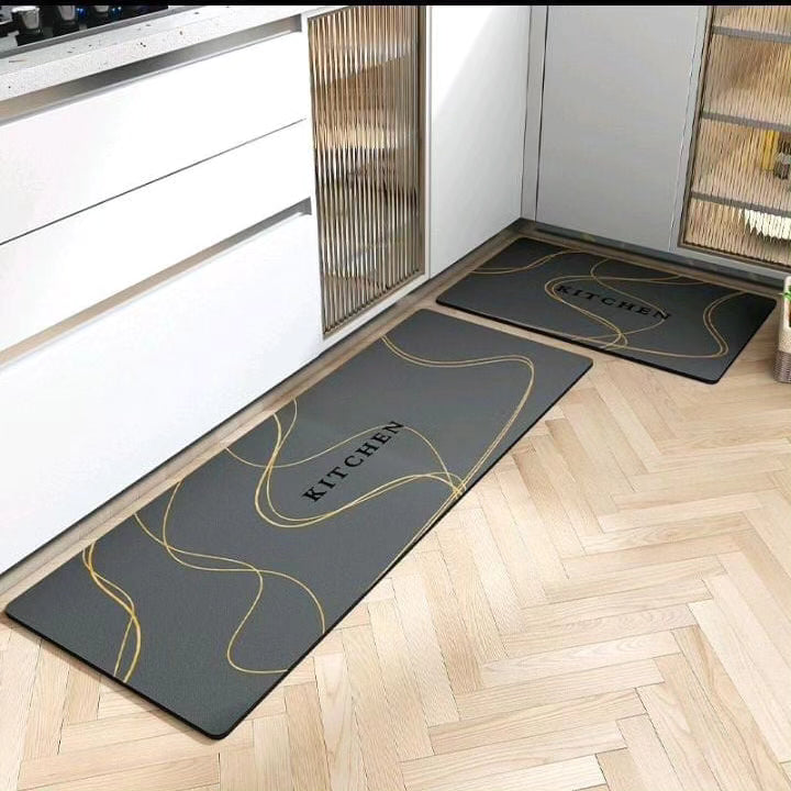 2pcs Kitchen mats with rubber super non-slip underside