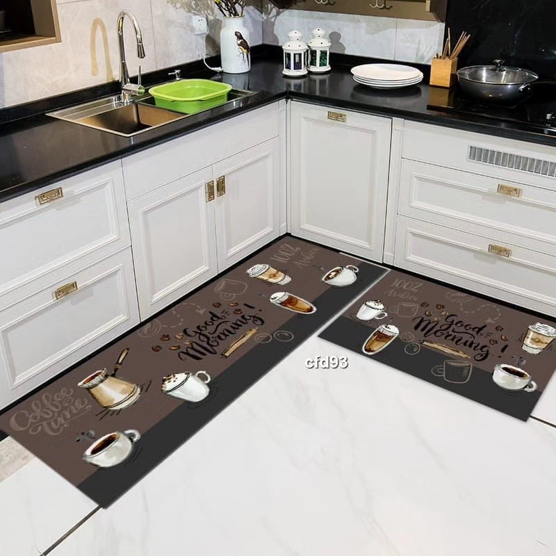 2pcs Kitchen mats with rubber super non-slip underside