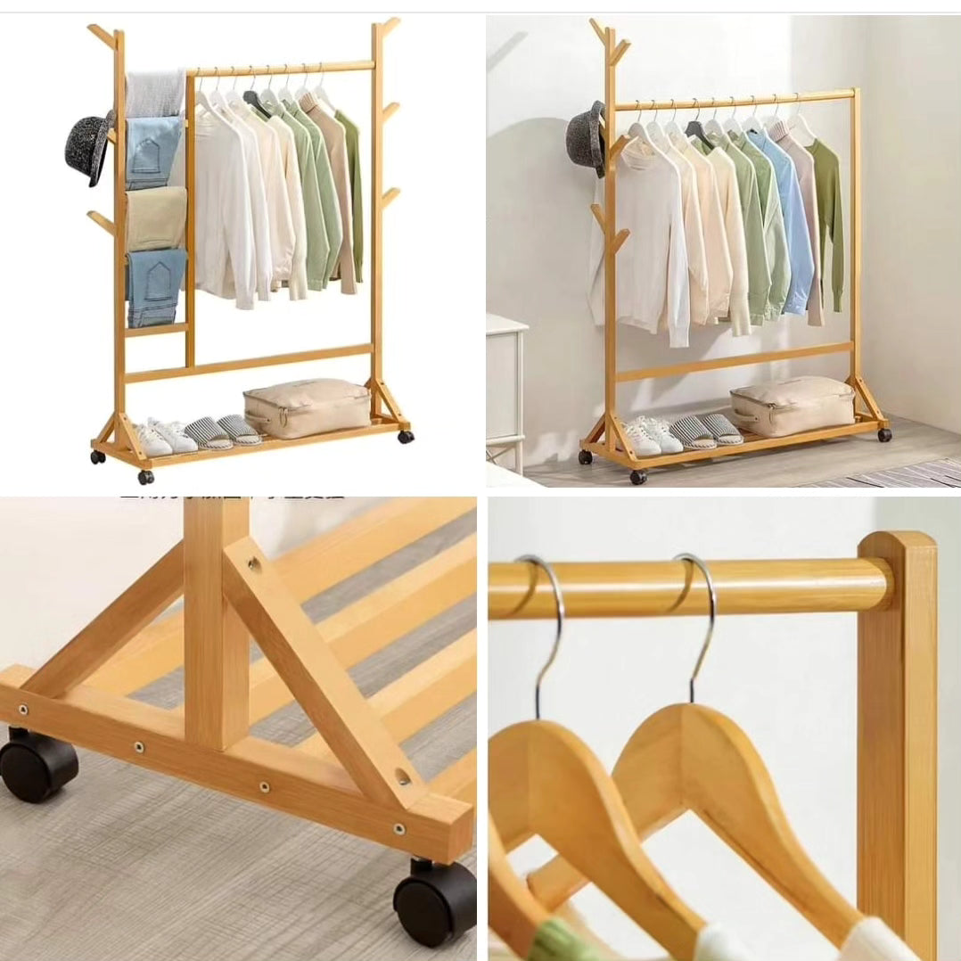 Bamboo cloth rack