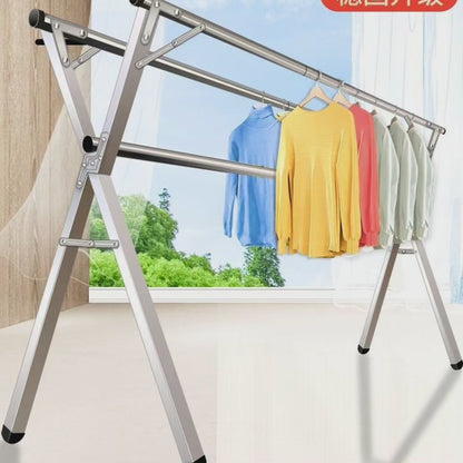 Stainless Steel Foldable Indoor/Balcony Clothes Hanger Rack