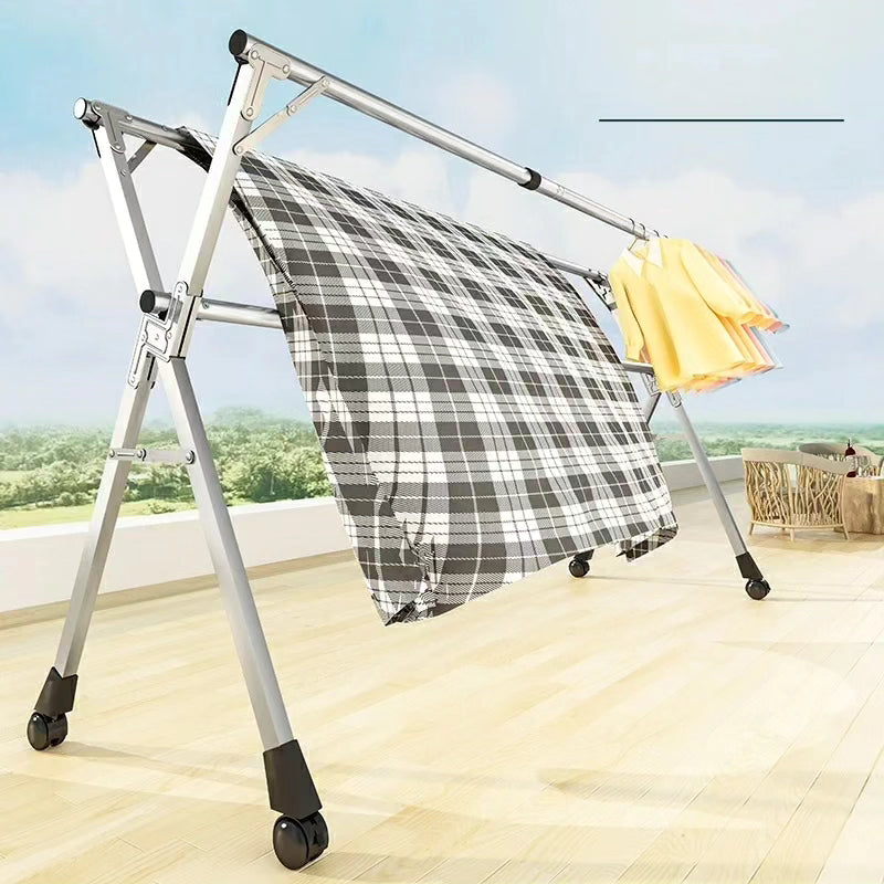 Stainless Steel Foldable Indoor/Balcony Clothes Hanger Rack