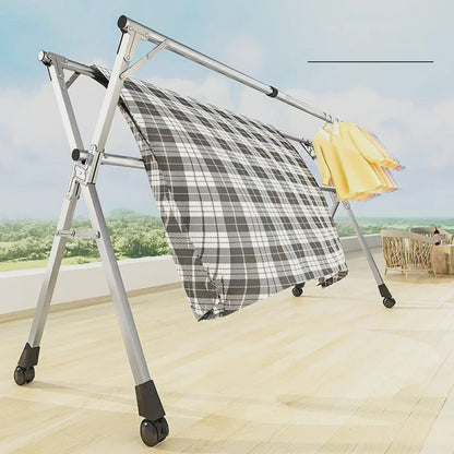 Stainless Steel Foldable Indoor/Balcony Clothes Hanger Rack