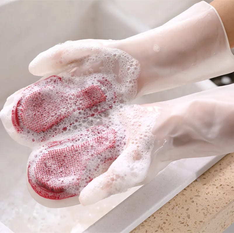 Pair of cleaning gloves