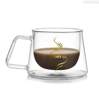 Borosilicate Double Wall Glass Coffee Mug
