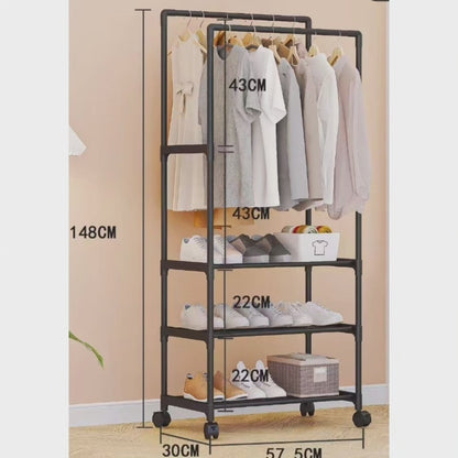 Clothes rolling rack