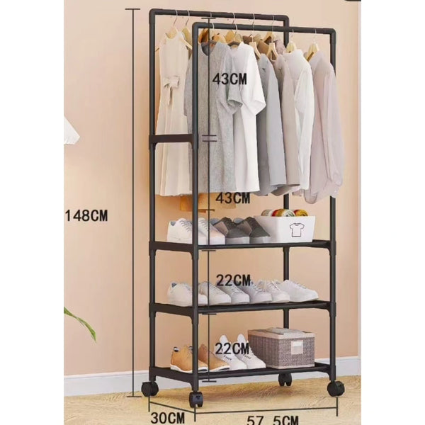 Clothes rolling rack