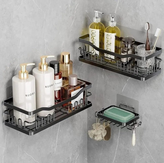 3pc Bathroom caddy 2 organizer plus soap dish