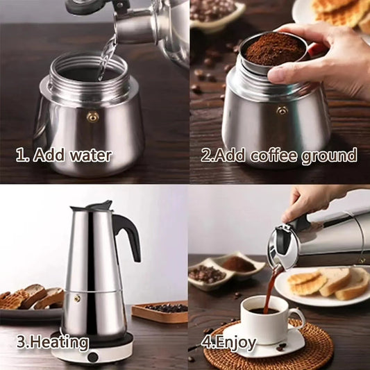 Stainless coffee pot