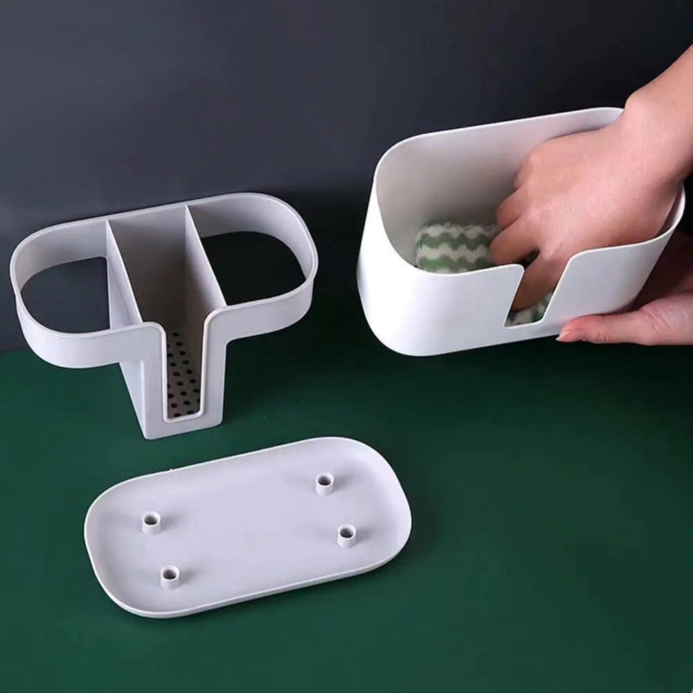 Double Layer Detachable Chopsticks Spoon Cage with Drain Water Tray