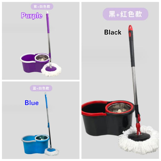 Cleaning mop with metallic spinner