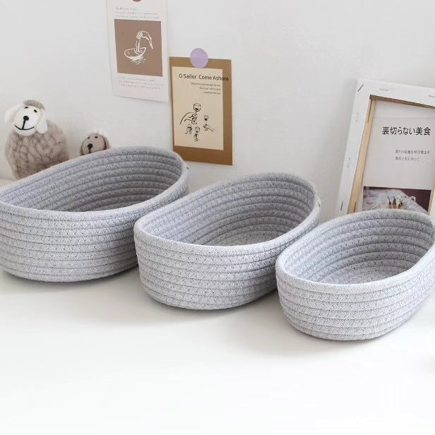 Set of 3 woven baskets