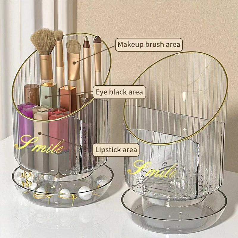 Rotating Makeup Brush Bucket Storage Box