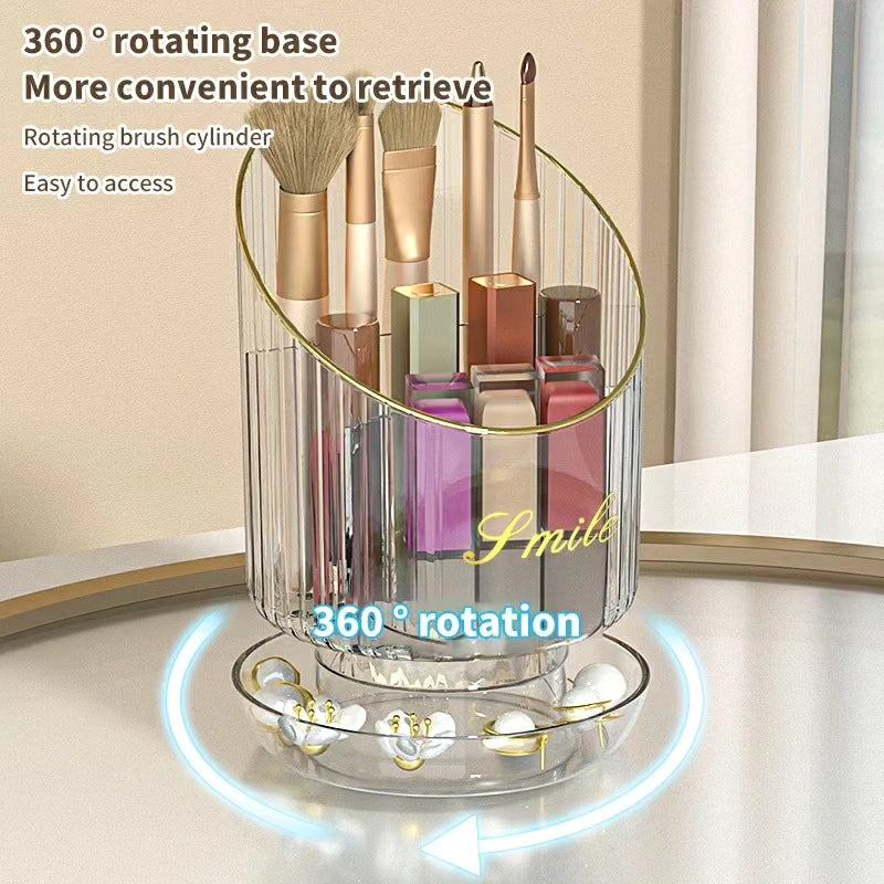 Rotating Makeup Brush Bucket Storage Box