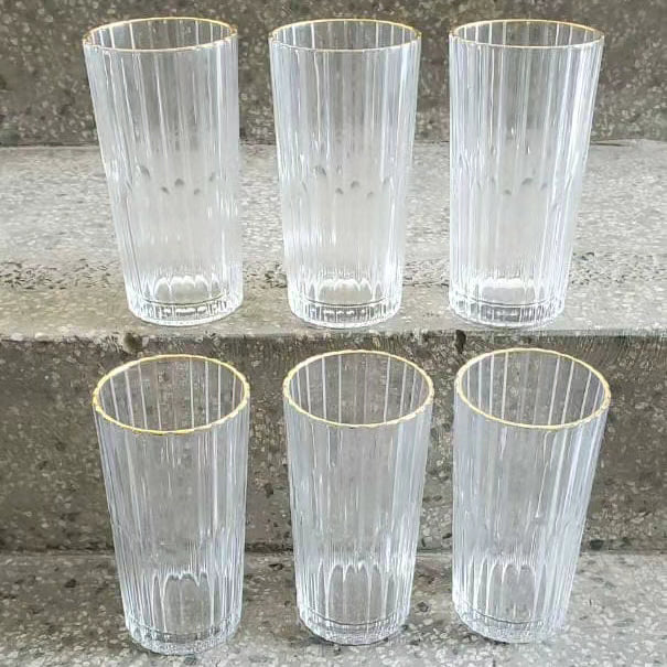 6pcs Classy Water Glasses