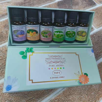 Aromatherapy Essential Oil 10ml 6 Bottles Gift Set