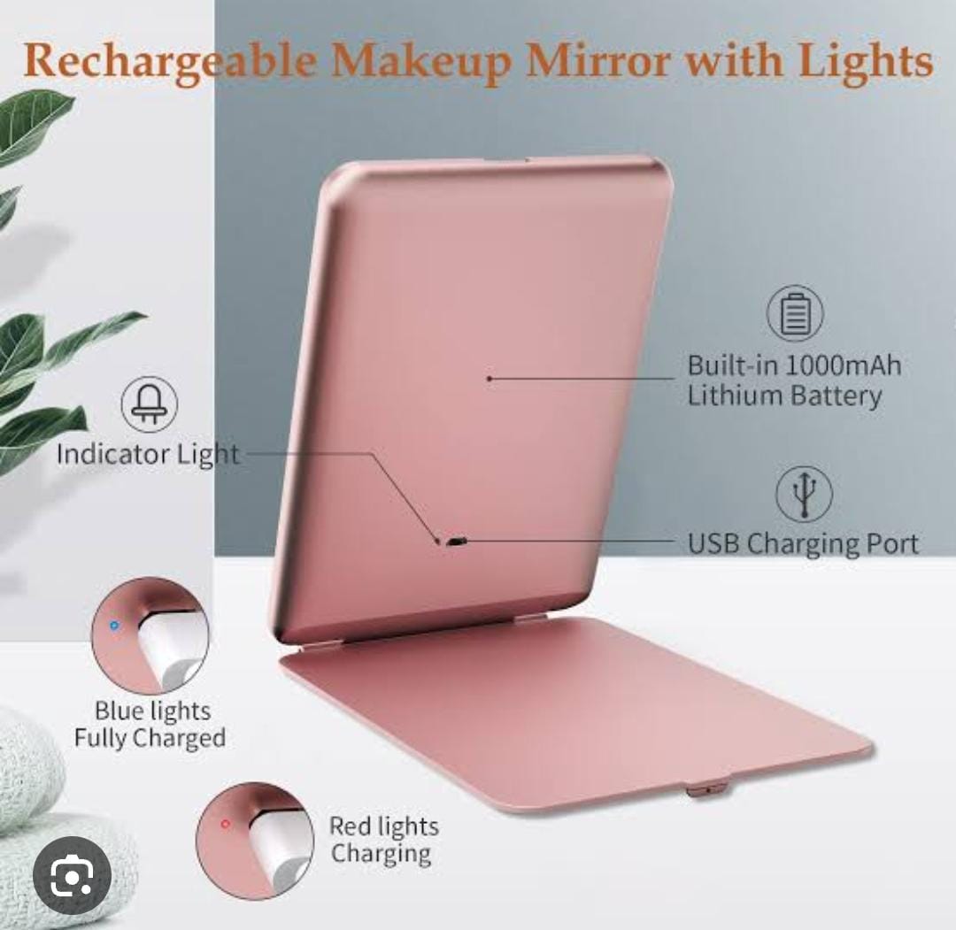 Rechargeable LED Travel Tablet Vanity Mirror