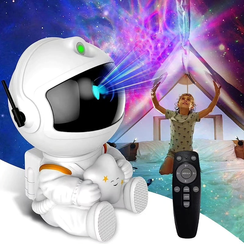 Astronaut galaxy projector led night light lamp