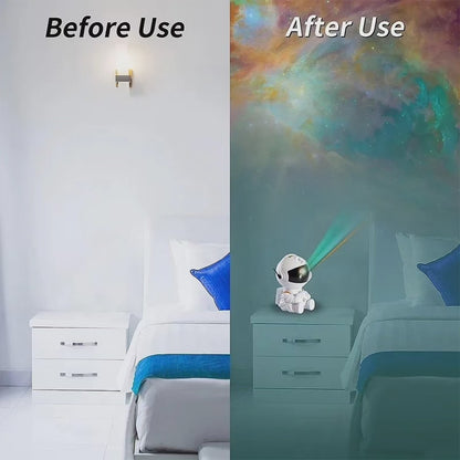 Astronaut galaxy projector led night light lamp