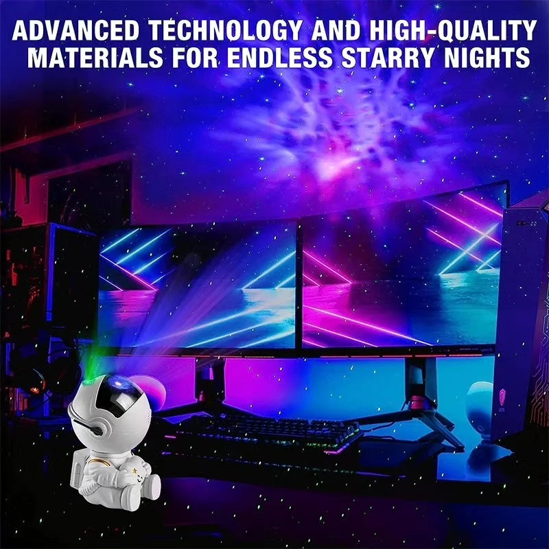 Astronaut galaxy projector led night light lamp