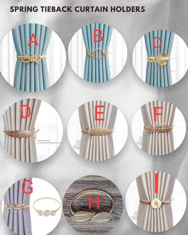 Spring Curtain Holders / Tie-Backs