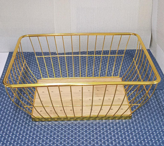 Fruit basket with bamboo base