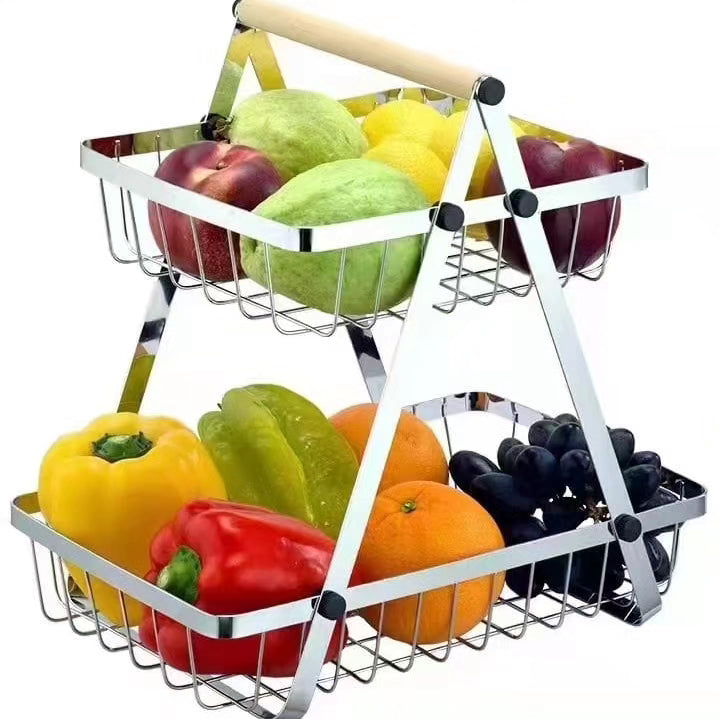 Two layer fruit basket/bread basket