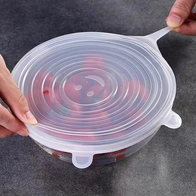 Reusable super stretch silicon lids