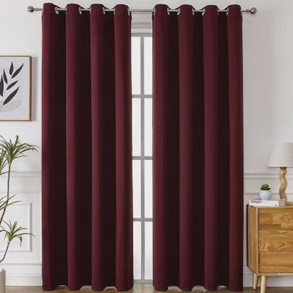 2Pc  Textured Black Out  Curtains