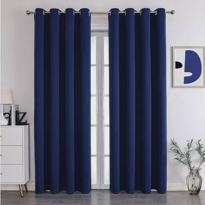 2Pc  Textured Black Out  Curtains