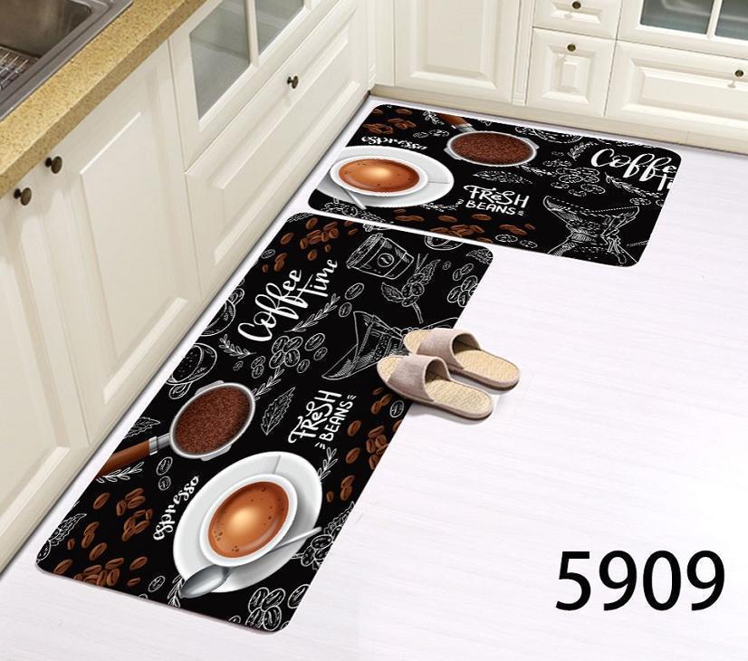Rubber bottom 2 in 1 kitchen mats