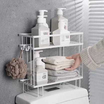Double Layer Over The Toilet Rack