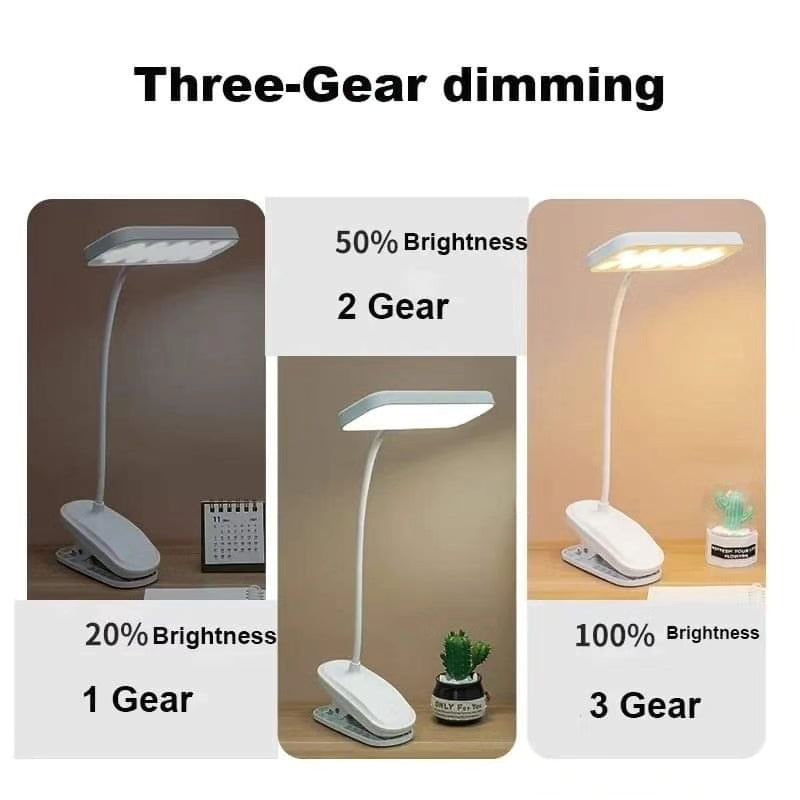 Led clip table lamp