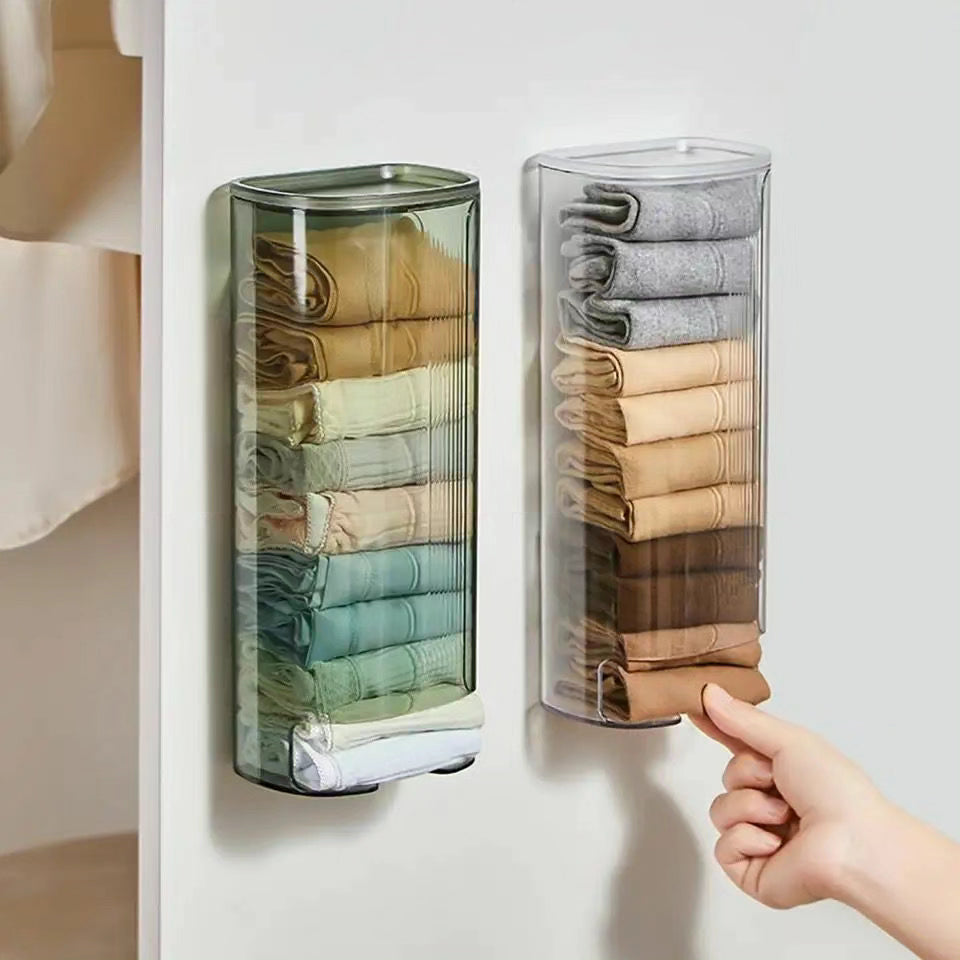 Wall Mounted Dust Proof Storage Box with Clear Visible Hollow Bottom