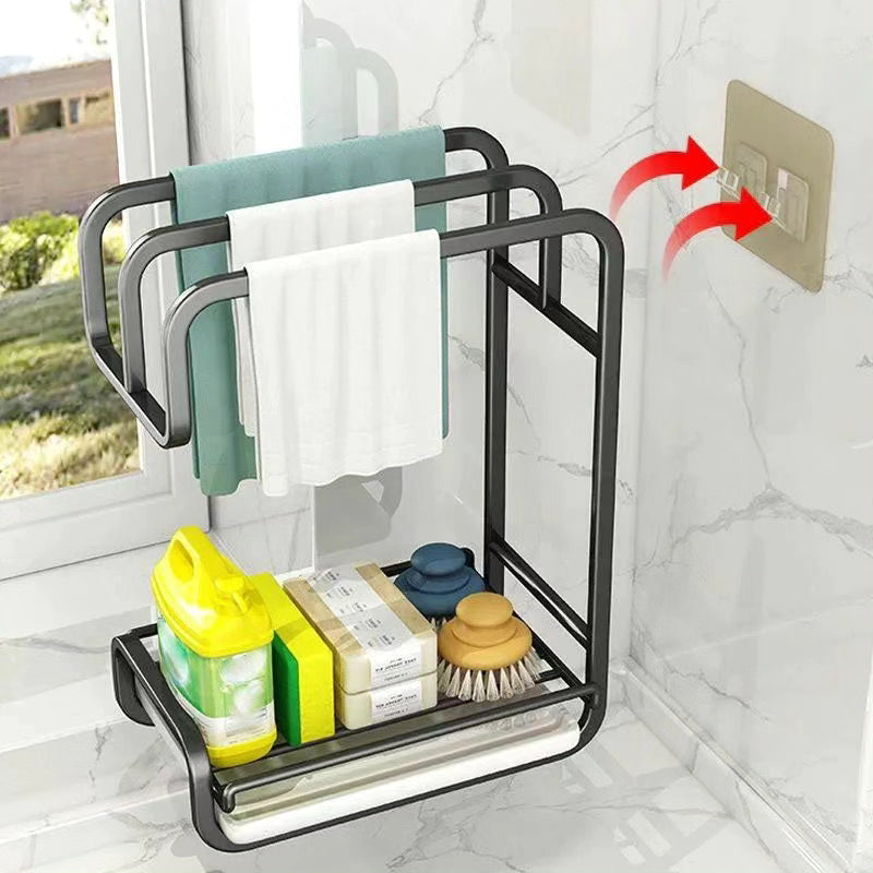 Sink Caddy Soap Dish Holder with Tray