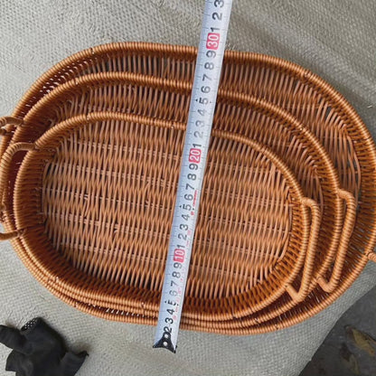 Set of 3 rattan basket