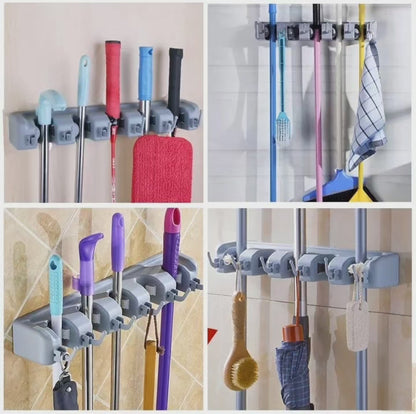 Mop and broom holder