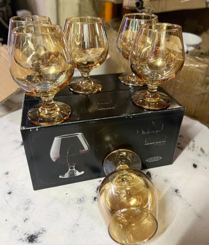 6pc Cognac glasses