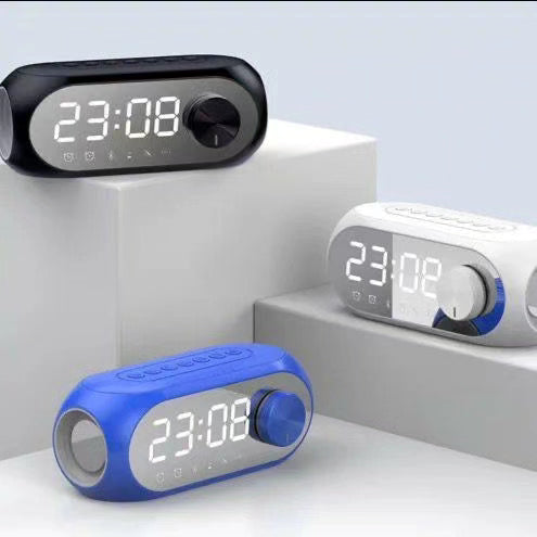 Portable Digital Alarm Clock with Bluetooth Speakers