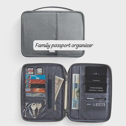 Family size passport organizer