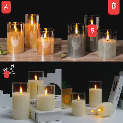 Set of 3 led candles