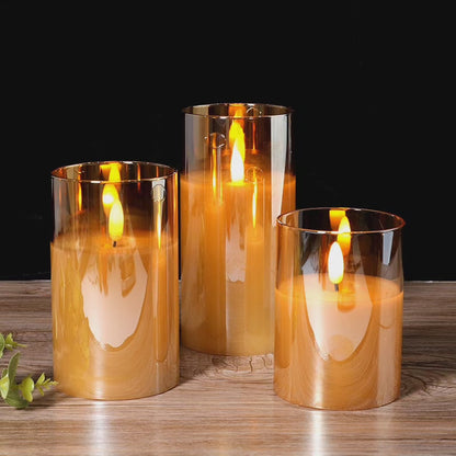 Set of 3 led candles