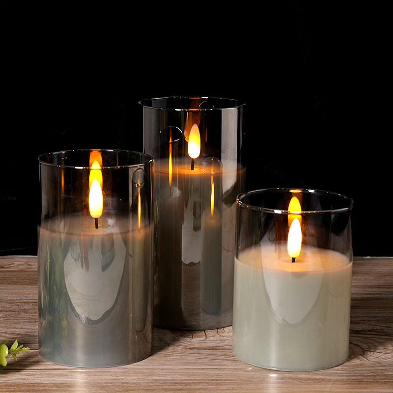 Set of 3 led candles