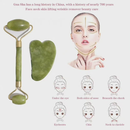 Derma rolling facial massager