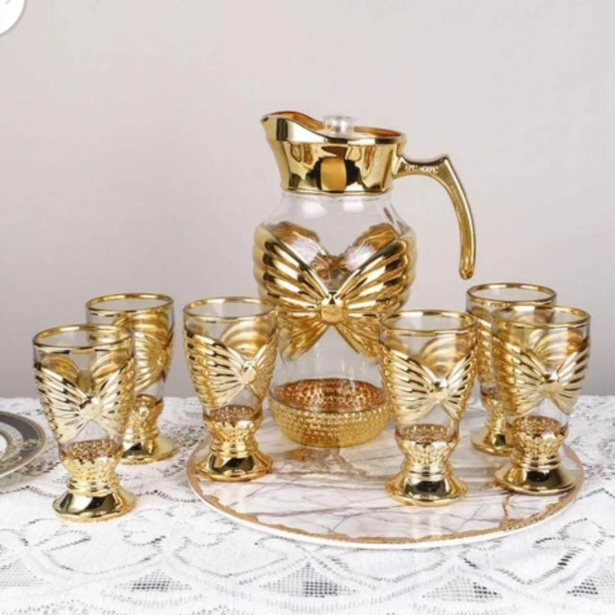 7pc Water Jug & Glass Set