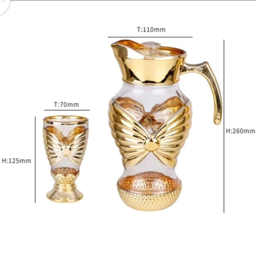 7pc Water Jug & Glass Set