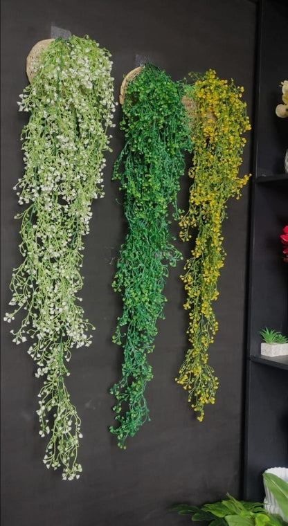 Artificial flowing plant and basket